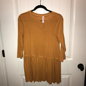 Mustard Boho Top